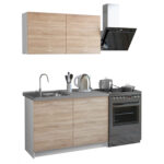 ΣΥΝΘΕΣΗ ΚΟΥΖΙΝΑΣ BLAINE ΜΕΛΑΜΙΝΗ SONAMA-ΛΕΥΚΟ LH10.2439 120x46-29,2εκ.