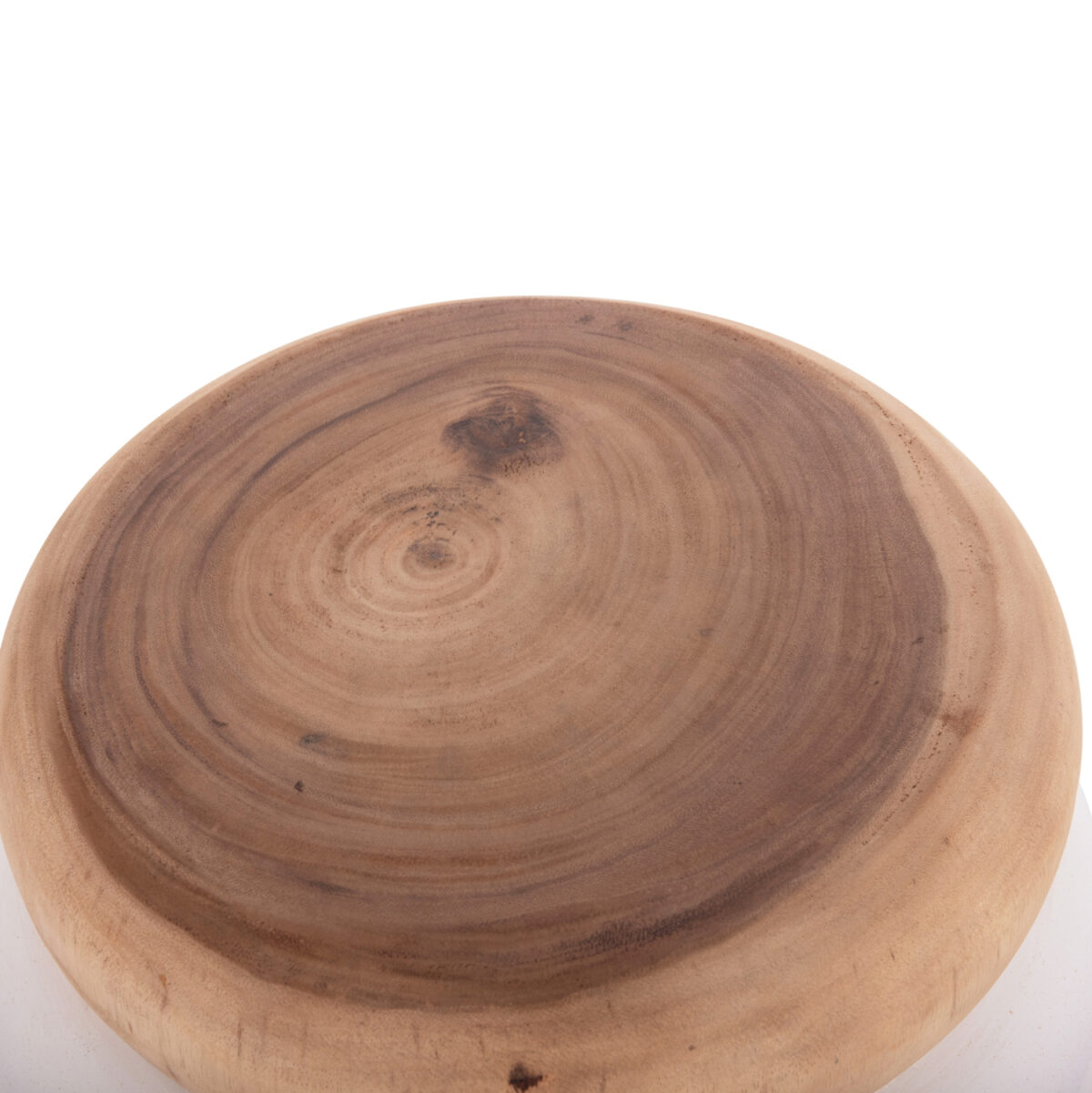 ΣΚΑΜΠΟ PUFFAT LH10.18172.02 FIBER CEMENT ΛΕΥΚΟ- ΞΥΛΟ TEAK TOP Φ45x46Υεκ. - Image 5