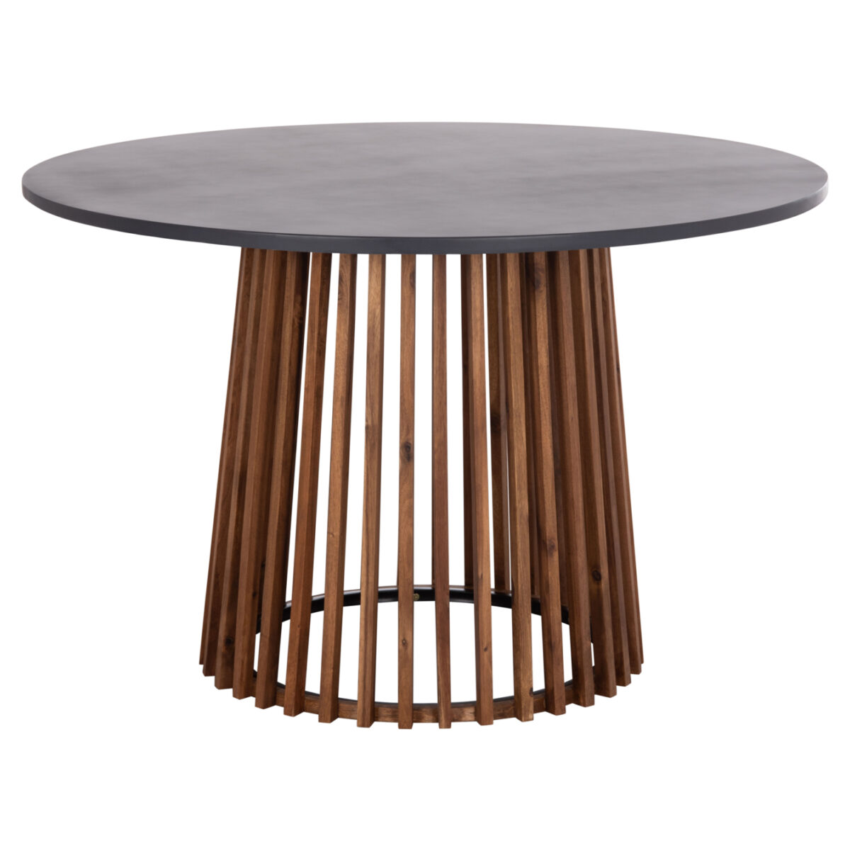 ΤΡΑΠΕΖΙ ΣΤΡΟΓΓΥΛΟ ΕΞ.ΧΩΡΟΥ CRISTOBAL LH10.6235 ΞΥΛΟ ΑΚΑΚΙΑΣ-CEMENT TOP Φ120x77Υεκ - Image 1