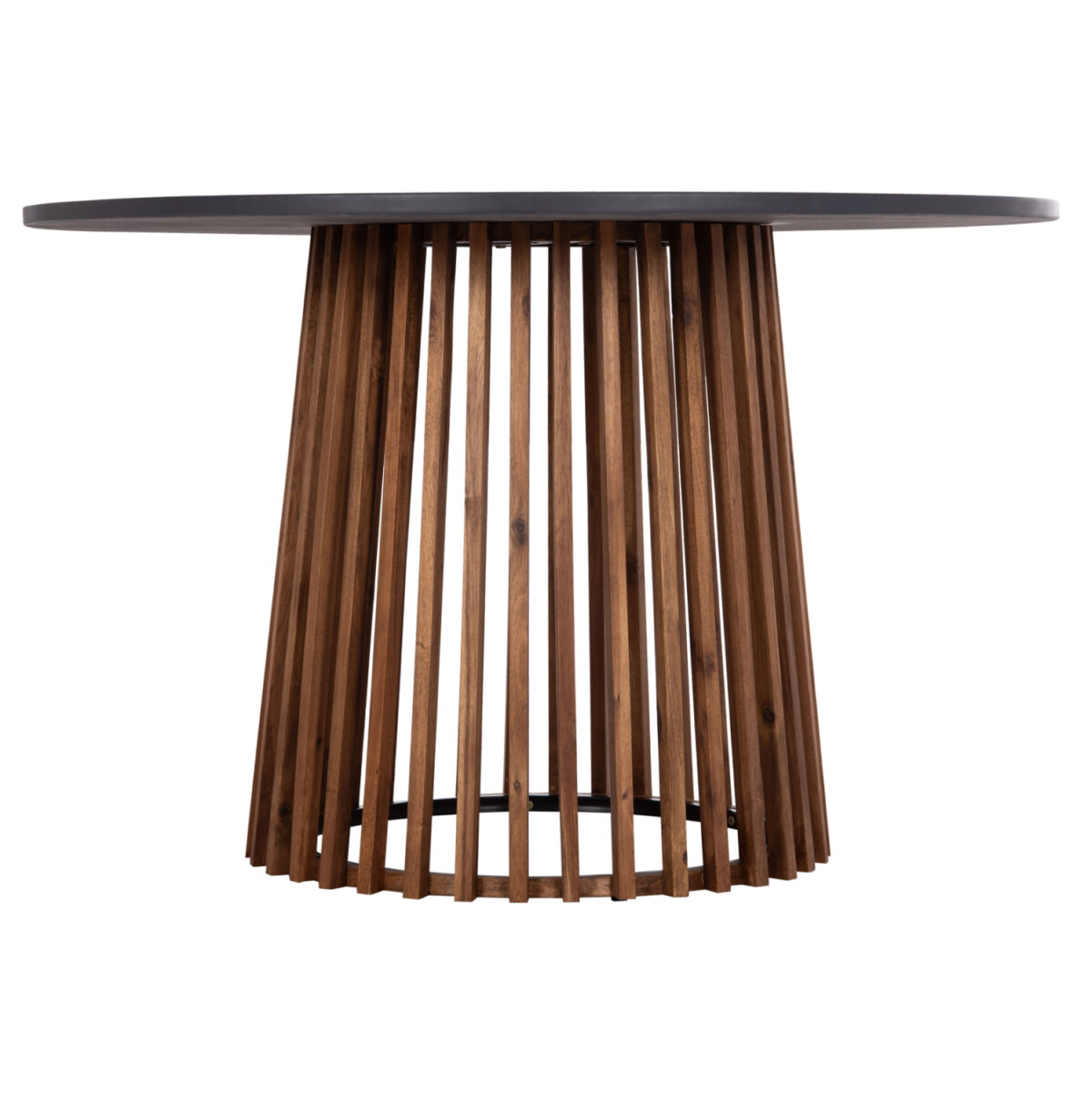 ΤΡΑΠΕΖΙ ΣΤΡΟΓΓΥΛΟ ΕΞ.ΧΩΡΟΥ CRISTOBAL LH10.6235 ΞΥΛΟ ΑΚΑΚΙΑΣ-CEMENT TOP Φ120x77Υεκ - Image 3