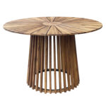 ΤΡΑΠΕΖΙ ΤΡΑΠΕΖΑΡΙΑΣ ΕΞ.ΧΩΡΟΥ CRISTOBAL LH10.6234 ΞΥΛΟ ΑΚΑΚΙΑΣ-ΜΕΤΑΛΛΟ Φ120x76Υεκ