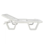 ΞΑΠΛΩΣΤΡΑ ΠΑΡΑΛΙΑΣ ΠΛΑΣΤΙΚΗ ΛΕΥΚΗ ΑΝΑΚΛΙΝΟΜΕΝΗ RELAX 70x190x36cm - Image 5