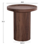 ΒΟΗΘΗΤΙΚΟ ΤΡΑΠΕΖΙ MARGON LH10.18027 MDF ΣΕ ΣΚΟΥΡΟ ΚΑΦΕ ΞΥΛΟΥ Φ45x50,5Υεκ. - Image 2