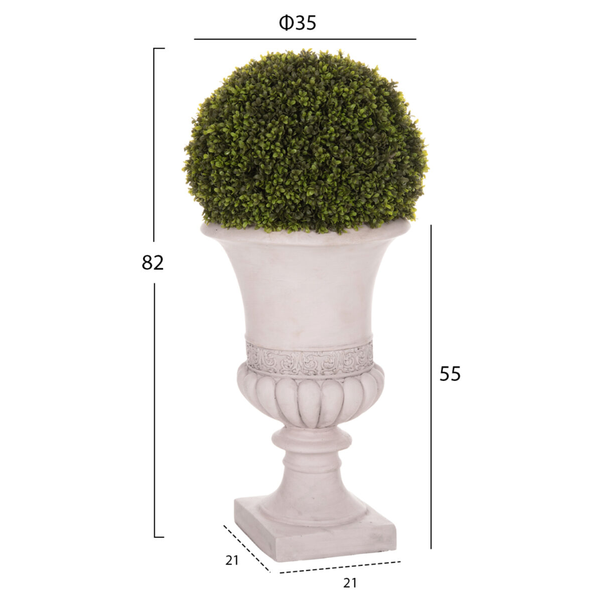 ΔΙΑΚΟΣΜΗΤΙΚΟ ΣΥΝΘΕΤΙΚΟ ΦΥΤΟ LH10.4023 ΠΥΞΑΡΙ ΣΕ ΑΜΦΟΡΕΑ ΜΑΓΝΗΣΙΟΥ 82Υεκ. - Image 2