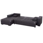 ΓΩΝΙΑΚΟΣ ΚΑΝΑΠΕΣ-ΚΡΕΒΑΤΙ ΜΕ ΑΠΟΘ.ΧΩΡΟ TRENDSTON LH10.3302.01L ΓΚΡΙ ΥΦΑΣΜΑ 298x177x95Υεκ - Image 3