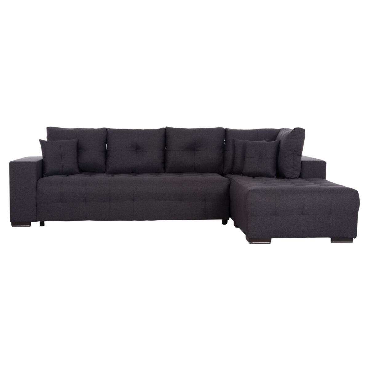ΓΩΝΙΑΚΟΣ ΚΑΝΑΠΕΣ-ΚΡΕΒΑΤΙ ΜΕ ΑΠΟΘ.ΧΩΡΟ TRENDSTON LH10.3302.01R ΓΚΡΙ ΥΦΑΣΜΑ 298x177x95Υεκ - Image 4