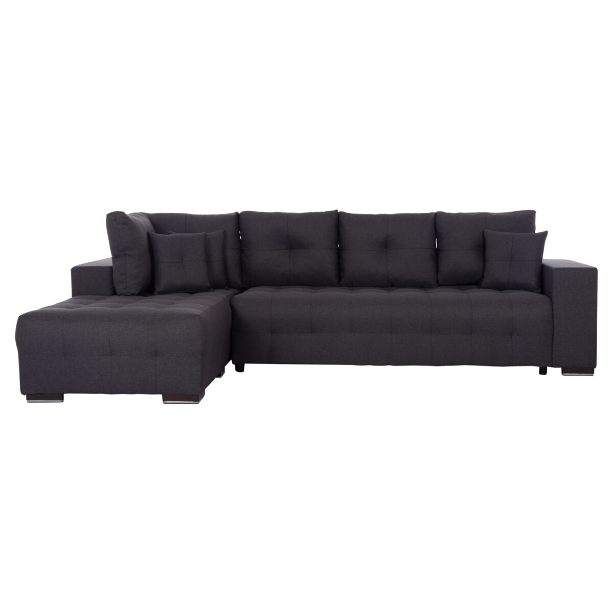 ΓΩΝΙΑΚΟΣ ΚΑΝΑΠΕΣ-ΚΡΕΒΑΤΙ ΜΕ ΑΠΟΘ.ΧΩΡΟ TRENDSTON LH10.3302.01L ΓΚΡΙ ΥΦΑΣΜΑ 298x177x95Υεκ - Image 4