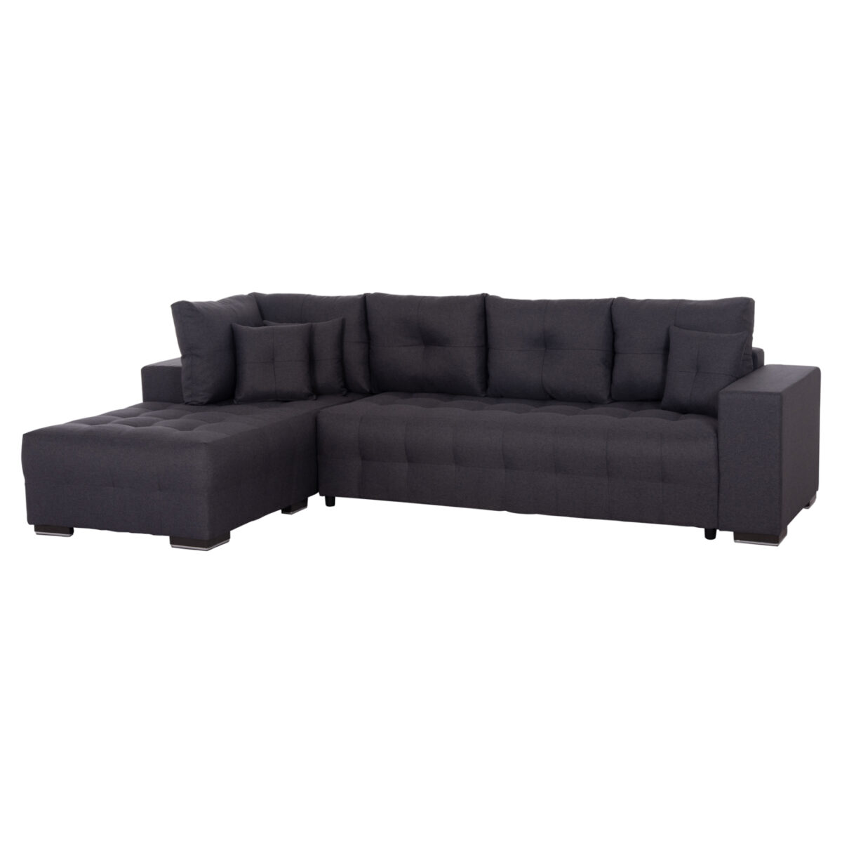 ΓΩΝΙΑΚΟΣ ΚΑΝΑΠΕΣ-ΚΡΕΒΑΤΙ ΜΕ ΑΠΟΘ.ΧΩΡΟ TRENDSTON LH10.3302.01L ΓΚΡΙ ΥΦΑΣΜΑ 298x177x95Υεκ - Image 1