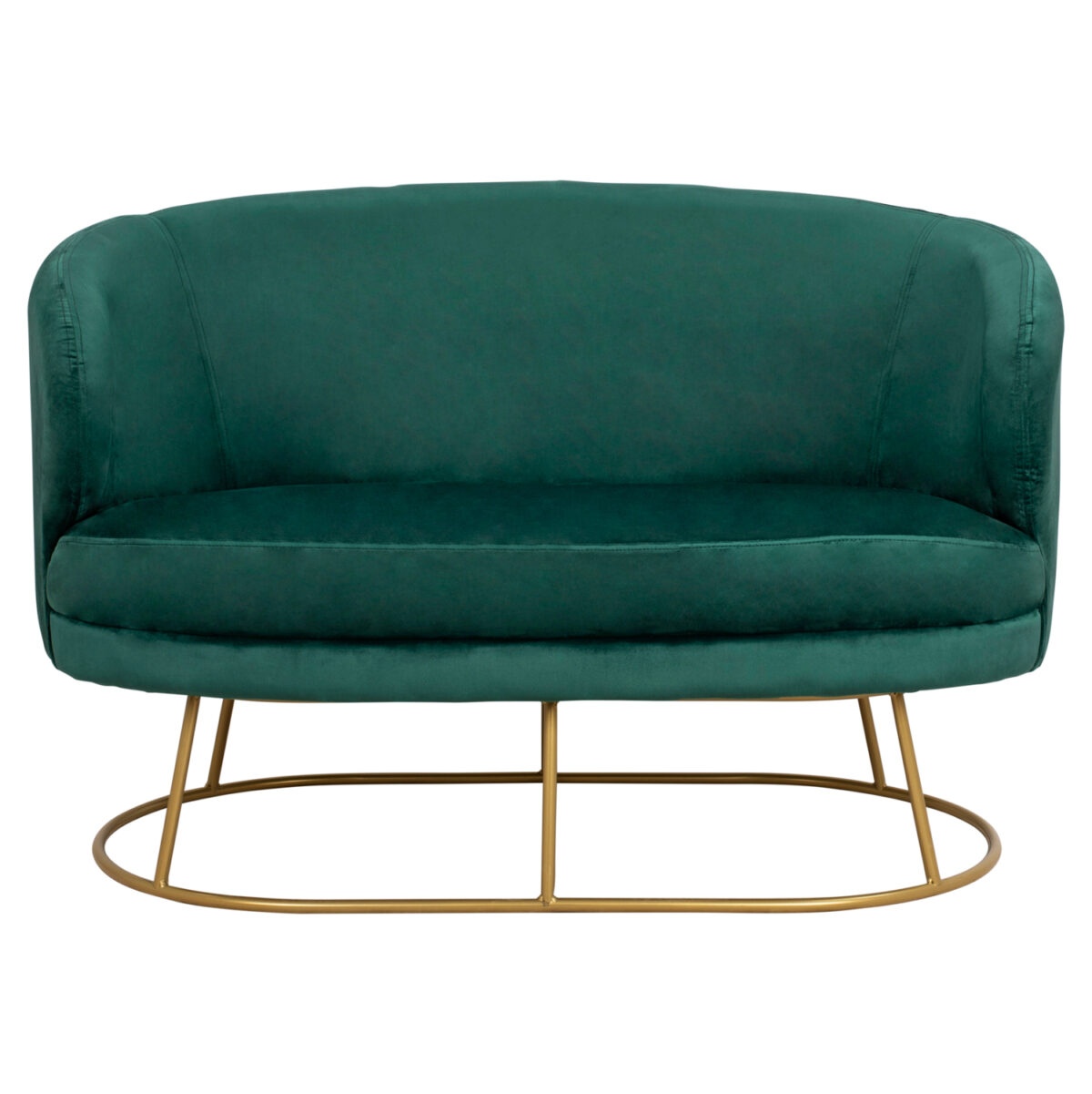 ΚΑΝΑΠΕΣ 2ΘΕΣΙΟΣ ARIEN LH10.8492.03 ΑΠΟ ΒΕΛΟΥΔΟ ΚΥΠΑΡΙΣΣΙ ΜΕ ΧΡΥΣΗ ΒΑΣΗ 125X80X84Y εκ. - Image 3