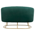 ΚΑΝΑΠΕΣ 2ΘΕΣΙΟΣ ARIEN LH10.8492.03 ΑΠΟ ΒΕΛΟΥΔΟ ΚΥΠΑΡΙΣΣΙ ΜΕ ΧΡΥΣΗ ΒΑΣΗ 125X80X84Y εκ. - Image 4