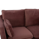 ΚΑΝΑΠΕΣ KAREN 2ΘΕΣΙΟΣ ΣΑΠΙΟ ΜΗΛΟ ΒΕΛΟΥΔΟ & ΜΕΤΑΛ ΠΟΔΙΑ ΧΡΥΣΑ LH10.3136.22 152x84x95 εκ. - Image 5