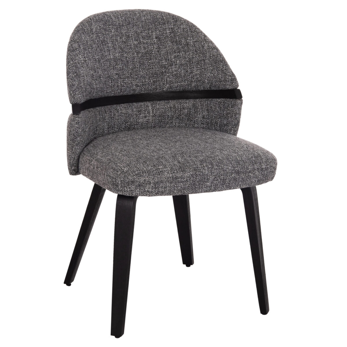 ΚΑΡΕΚΛΑ ΤΡΑΠΕΖΑΡΙΑΣ DEKKER LH10.18249.02 PLYWOOD ΜΑΥΡΟ--ΥΦΑΣΜΑ ΓΚΡΙ 50x60x80Υεκ. - Image 1