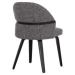 ΚΑΡΕΚΛΑ ΤΡΑΠΕΖΑΡΙΑΣ DEKKER LH10.18249.02 PLYWOOD ΜΑΥΡΟ--ΥΦΑΣΜΑ ΓΚΡΙ 50x60x80Υεκ. - Image 5