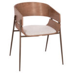 ΠΟΛΥΘΡΟΝΑ KRILL LH10.18254.01 PLYWOOD ΣΕ WHITEWASH--ΜΕΤΑΛΛΟ ΣΕ ΧΑΛΚΙΝΟ 55,5x55x72Υεκ.