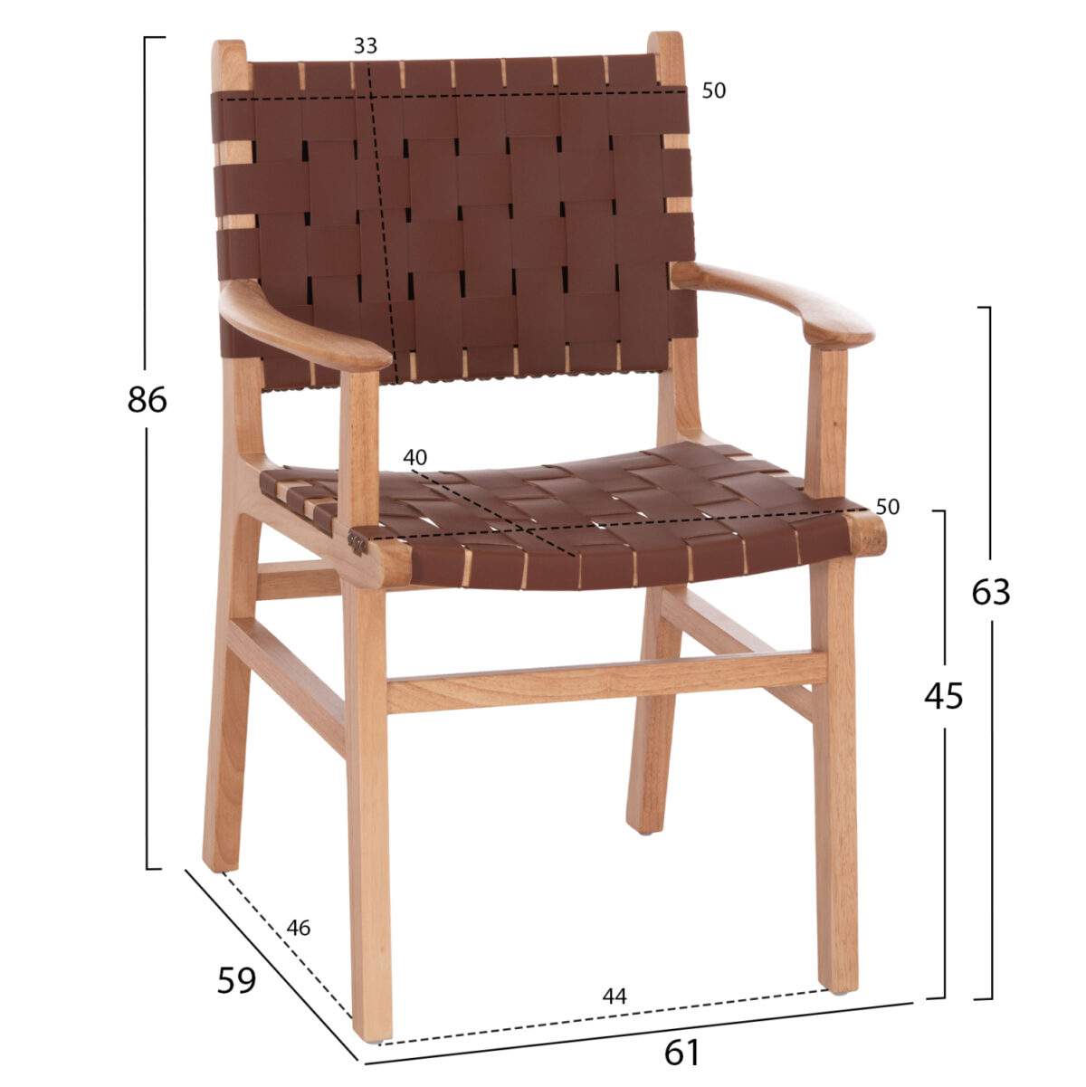 ΠΟΛΥΘΡΟΝΑ FELIPE LH10.9328.11 ΤΟΟΝ ΞΥΛΟ ΜΕ PU ΚΑΦΕ 61x59x86Y εκ. - Image 2
