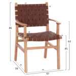 ΠΟΛΥΘΡΟΝΑ FELIPE LH10.9328.11 ΤΟΟΝ ΞΥΛΟ ΜΕ PU ΚΑΦΕ 61x59x86Y εκ. - Image 2