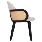 ΠΟΛΥΘΡΟΝΑ ΤΡΑΠΕΖΑΡΙΑΣ BECKER LH10.18246.02 PLYWOOD ΜΑΥΡΟ--ΕΚΡΟΥ ΥΦΑΣΜΑ 54x62x79Υεκ. - Image 4