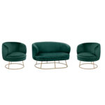 ΣΕΤ ΣΑΛΟΝΙ 3ΤΜΧ ARIEN LH10.11051.03 ΚΥΠΑΡΙΣΣΙ ΒΕΛΟΥΔΟ-ΧΡΥΣΗ ΒΑΣΗ