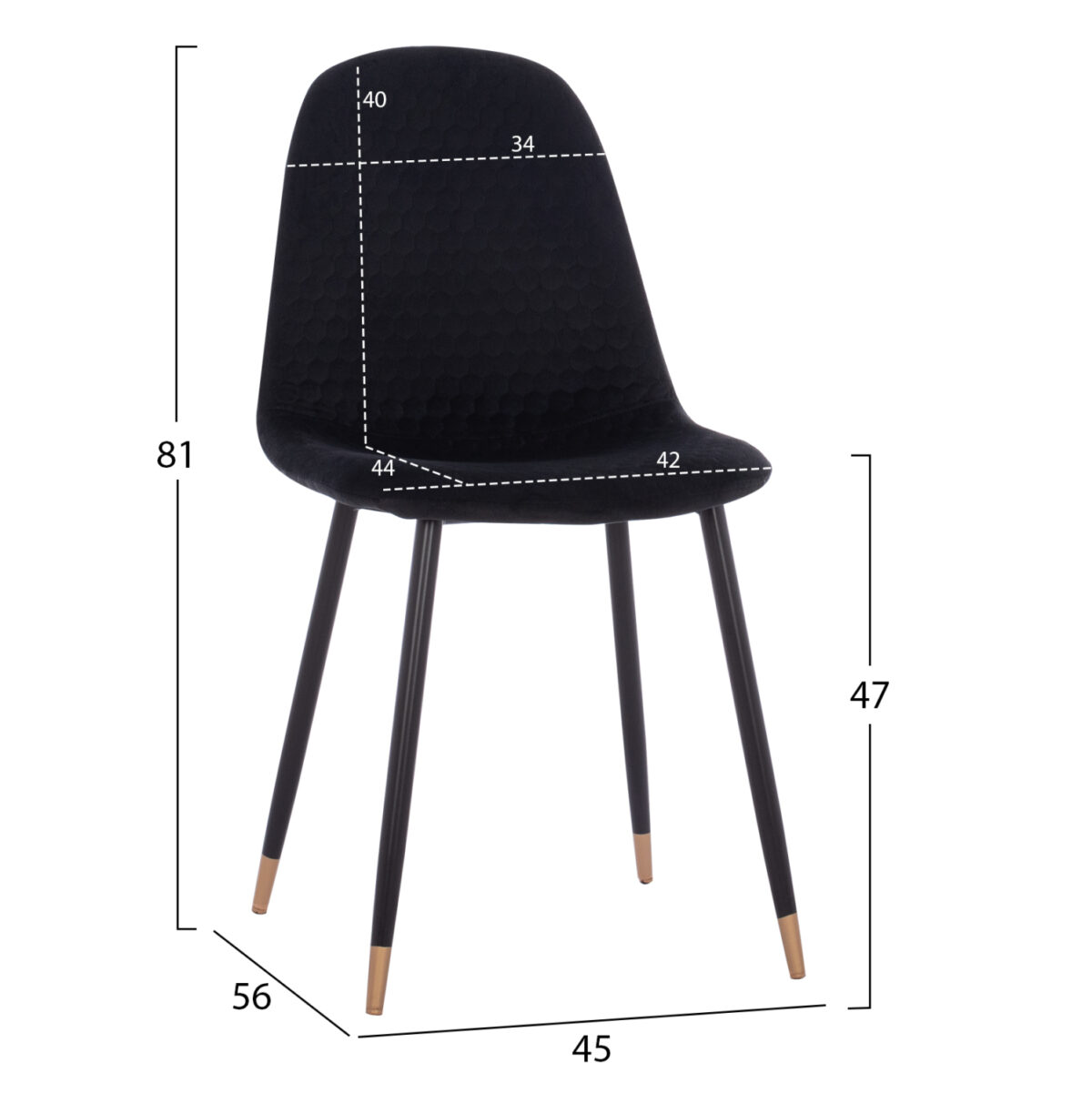 ΣΕΤ ΤΡΑΠΕΖΑΡΙΑΣ 5ΤΜΧ ALIZA LH10.11196.09 MDF TOP-ΒΕΛΟΥΔΟ & ΜΕΤΑΛΛΟ ΣΕ ΜΑΥΡΟ - Image 3