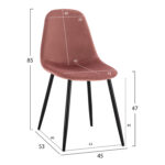 ΣΕΤ ΤΡΑΠΕΖΑΡΙΑΣ 5ΤΜΧ ALIZA LH10.21201 MDF TOP-ΒΕΛΟΥΔΟ ΣΑΠΙΟ ΜΗΛΟ & ΜΕΤΑΛΛΟ ΜΑΥΡΟ - Image 3