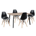 ΣΕΤ ΤΡΑΠΕΖΑΡΙΑΣ 5ΤΜΧ LH10.10346 ΤΡΑΠΕΖΙ 140x80x76 cm & 4 ΚΑΡΕΚΛΕΣ TWIST