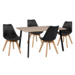 ΣΕΤ ΤΡΑΠΕΖΑΡΙΑΣ 5ΤΜΧ LH10.10347 ΤΡΑΠΕΖΙ 140x80x76 cm & 4 ΚΑΡΕΚΛΕΣ VEGAS