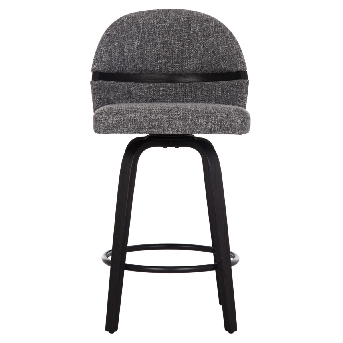 ΣΚΑΜΠΟ ΜΠΑΡ ΠΕΡΙΣΤΡΕΦΟΜΕΝΟ DEKKER LH10.18250.03 PLYWOOD ΜΑΥΡΟ--ΥΦΑΣΜΑ ΓΚΡΙ 48x54x96Υεκ. - Image 3