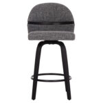 ΣΚΑΜΠΟ ΜΠΑΡ ΠΕΡΙΣΤΡΕΦΟΜΕΝΟ DEKKER LH10.18250.03 PLYWOOD ΜΑΥΡΟ--ΥΦΑΣΜΑ ΓΚΡΙ 48x54x96Υεκ. - Image 3