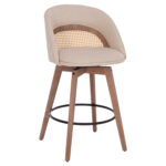 ΣΚΑΜΠΟ ΜΠΑΡ ΠΕΡΙΣΤΡΕΦΟΜΕΝΟ RIKI LH10.18253.01 ΞΥΛΟ--ΜΠΕΖ ΥΦΑΣΜΑ 51x53x94Υεκ.