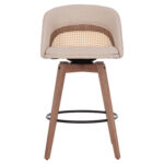 ΣΚΑΜΠΟ ΜΠΑΡ ΠΕΡΙΣΤΡΕΦΟΜΕΝΟ RIKI LH10.18253.01 ΞΥΛΟ--ΜΠΕΖ ΥΦΑΣΜΑ 51x53x94Υεκ. - Image 3