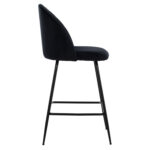 ΣΚΑΜΠΟ ODED ΜΕΣΑΙΟΥ ΥΨΟΥΣ LH10.8732.14 ΜΕ ΜΕΤΑΛΛΙΚΑ ΠΟΔΙΑ & ΒΕΛΟΥΔΟ ΜΑΥΡΟ 45x53x98 εκ. - Image 4