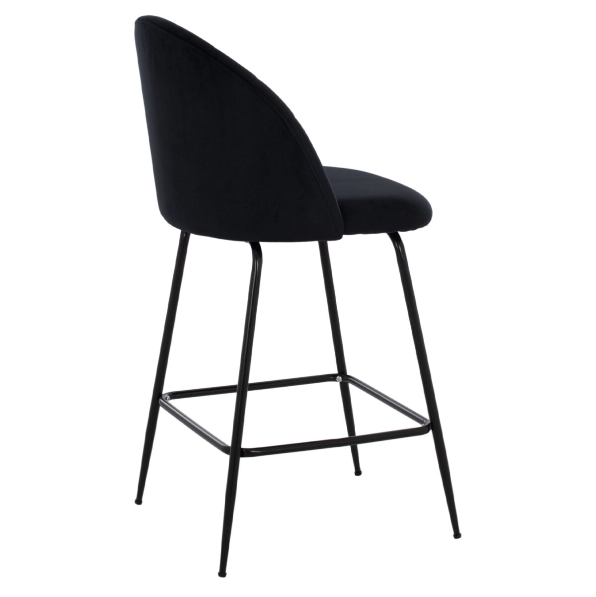 ΣΚΑΜΠΟ ODED ΜΕΣΑΙΟΥ ΥΨΟΥΣ LH10.8732.14 ΜΕ ΜΕΤΑΛΛΙΚΑ ΠΟΔΙΑ & ΒΕΛΟΥΔΟ ΜΑΥΡΟ 45x53x98 εκ. - Image 5