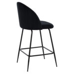 ΣΚΑΜΠΟ ODED ΜΕΣΑΙΟΥ ΥΨΟΥΣ LH10.8732.14 ΜΕ ΜΕΤΑΛΛΙΚΑ ΠΟΔΙΑ & ΒΕΛΟΥΔΟ ΜΑΥΡΟ 45x53x98 εκ. - Image 5