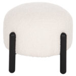 ΣΚΑΜΠΟ EWAN ΣΤΡΟΓΓΥΛΟ LH10.9596.06 ΕΚΡΟΥ ΜΠΟΥΚΛΕ ΥΦΑΣΜΑ-ΜΑΥΡΑ ΜΕΤΑΛΛΙΚΑ ΠΟΔΙΑ Φ45x36Υεκ. - Image 3