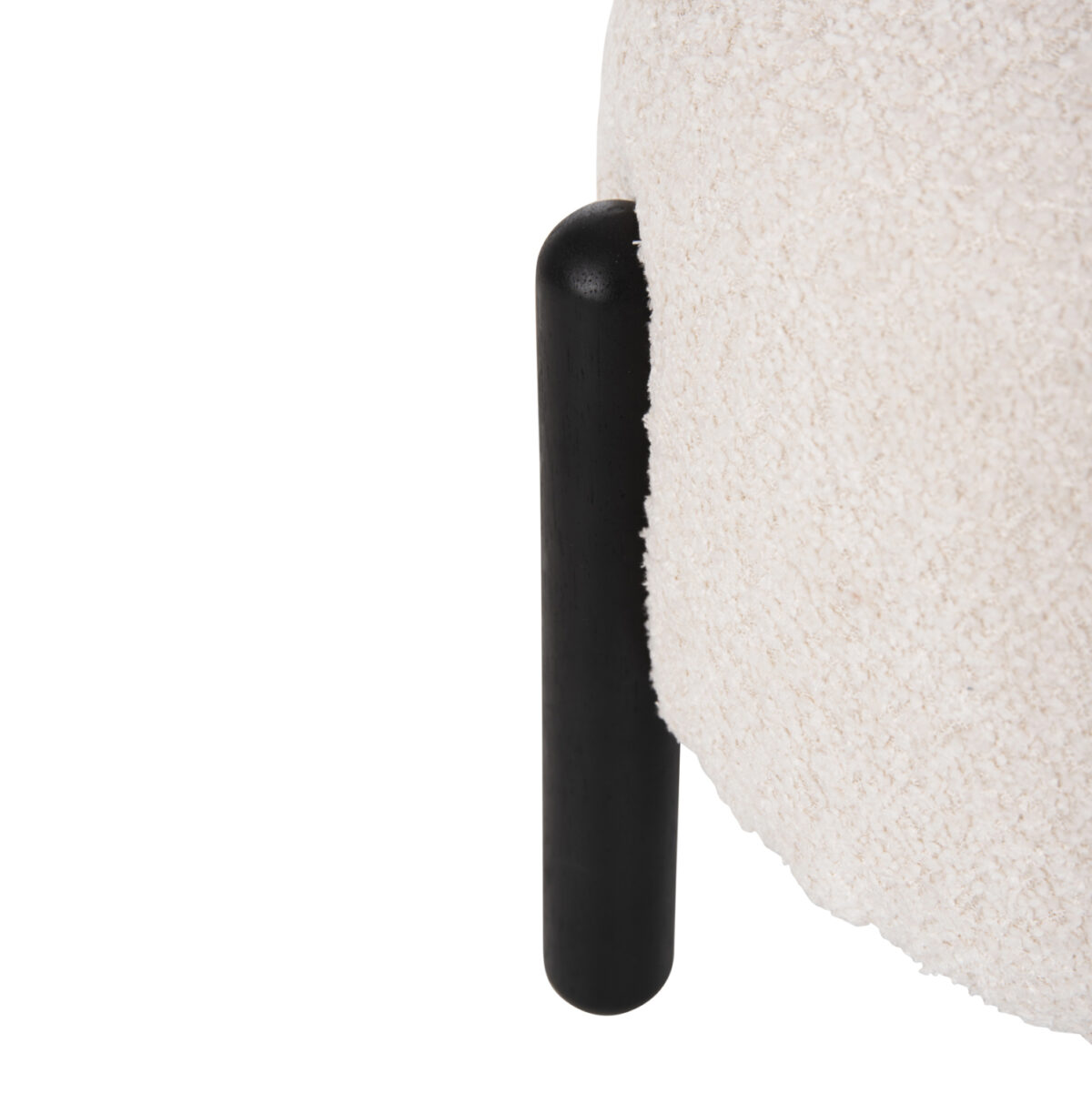 ΣΚΑΜΠΟ EWAN ΣΤΡΟΓΓΥΛΟ LH10.9596.06 ΕΚΡΟΥ ΜΠΟΥΚΛΕ ΥΦΑΣΜΑ-ΜΑΥΡΑ ΜΕΤΑΛΛΙΚΑ ΠΟΔΙΑ Φ45x36Υεκ. - Image 5