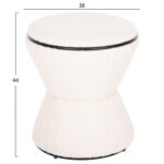 ΣΚΑΜΠΟ ΣΤΡΟΓΓΥΛΟ LINNER LH10.9604.06 ΜΠΟΥΚΛΕ ΥΦΑΣΜΑ ΕΚΡΟΥ-ΜΑΥΡΗ ΛΕΠΤΟΜΕΡΕΙΑ Φ38x44 εκ. - Image 2