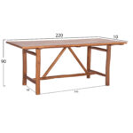 ΤΡΑΠΕΖΙ GROOVE LH10.9390.01 ΑΠΟ ΞΥΛΟ ΜΑΣΙΦ ΤΕΑΚ 220X100X90Υεκ. - Image 2
