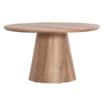 ΤΡΑΠΕΖΙ ΣΑΛΟΝΙΟΥ KARAN LH10.18028 MDF ΣΕ ΦΥΣΙΚΟ ΧΡΩΜΑ ΞΥΛΟΥ Φ80x45,5Υεκ.