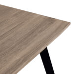 ΤΡΑΠΕΖΙ ΤΡΑΠΕΖΑΡΙΑΣ OFIRA 140X80 SONAMA ΜΕ ΜΑΥΡΑ ΠΟΔΙΑ LH10.8374 - Image 4