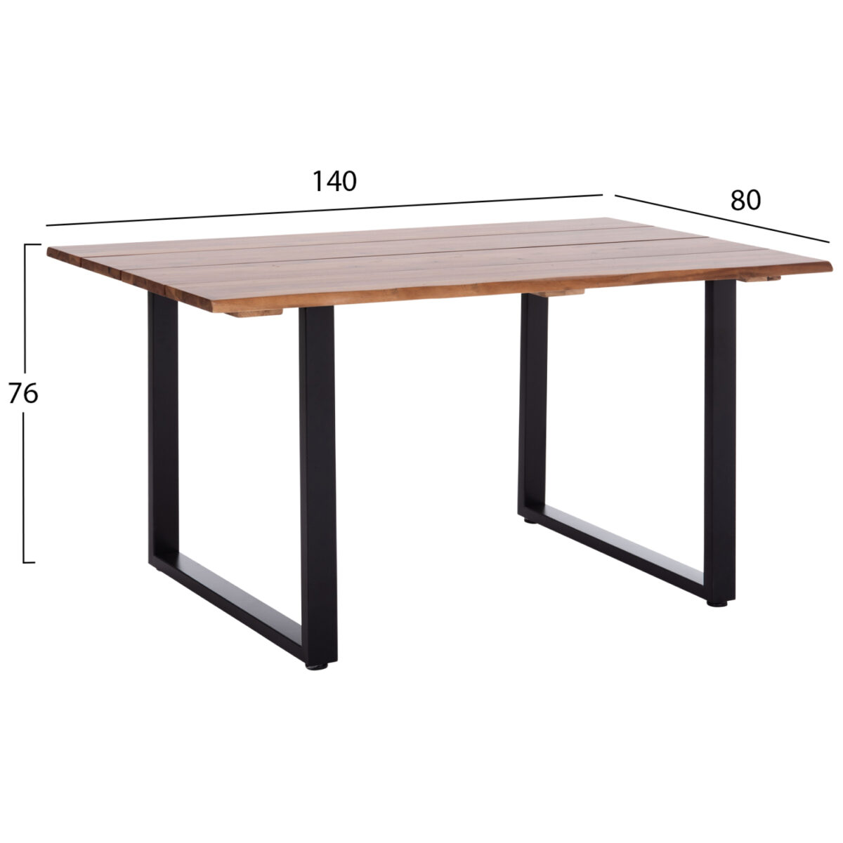 ΤΡΑΠΕΖΙ ΤΡΑΠΕΖΑΡΙΑΣ FRIGGO LH10.6296.02 ΞΥΛΟ ΑΚΑΚΙΑΣ-2,6εκ πάχος 140x80x76Υεκ. - Image 2