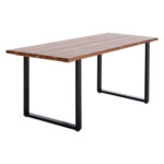 ΤΡΑΠΕΖΙ ΤΡΑΠΕΖΑΡΙΑΣ FRIGGO LH10.6297.01 ΞΥΛΟ ΑΚΑΚΙΑΣ 3,5εκ πάχος--ΠΟΔΙΑ ΜΕΤΑΛΛΙΚΑ 160x80x77Υεκ. - Image 4