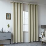 MLH Κουρτίνα Blackout σκίασης με 8 κρίκους Ideal Art 8400 140x270 Μπεζ - Image 2