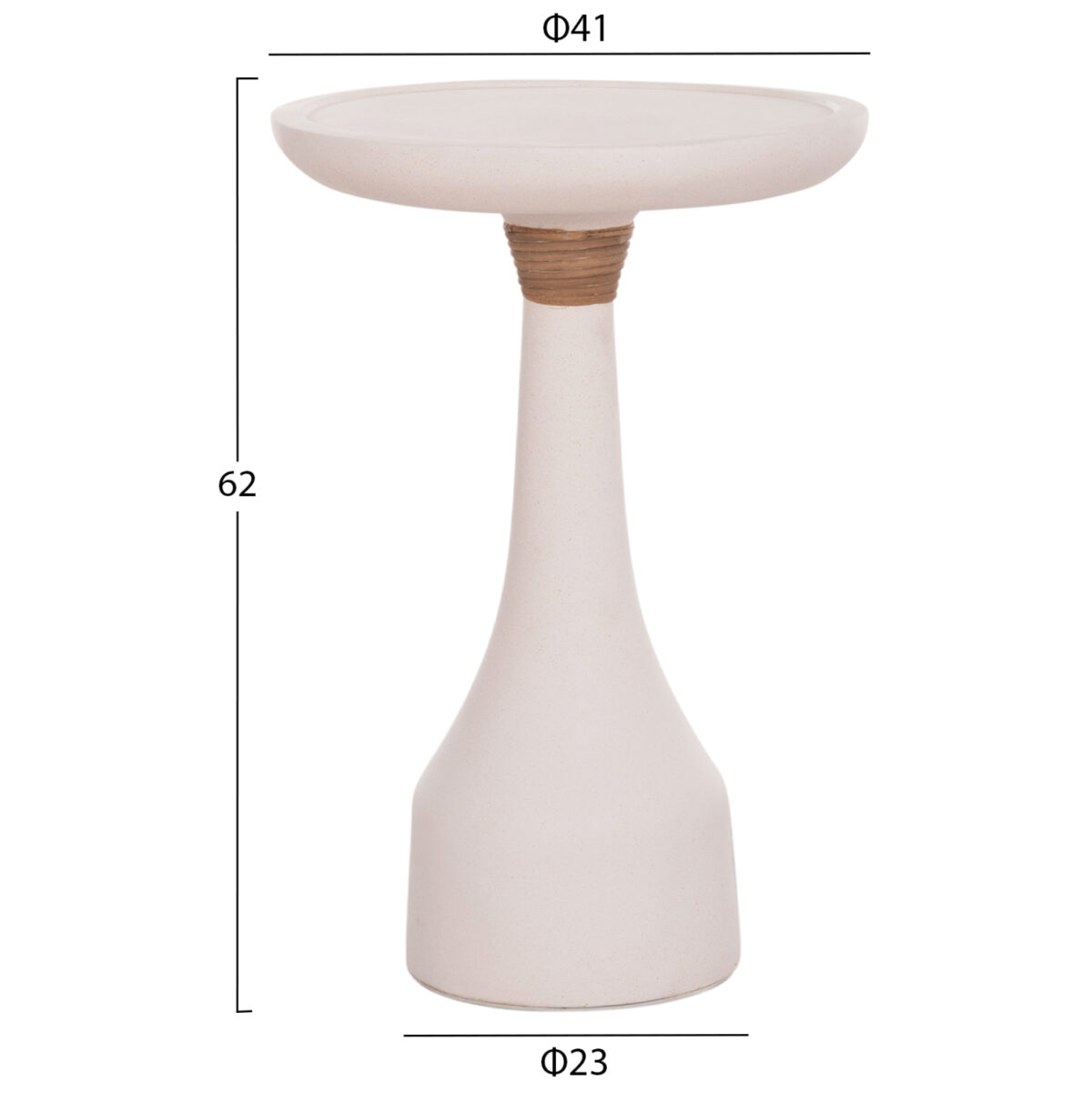 ΒΟΗΘΗΤΙΚΟ ΤΡΑΠΕΖΙ ΓΙΑ ΛΑΜΠΑΤΕΡ TORG LH10.18170.02 FIBER CEMENT ΛΕΥΚΟ Φ41x62Υεκ. - Image 2