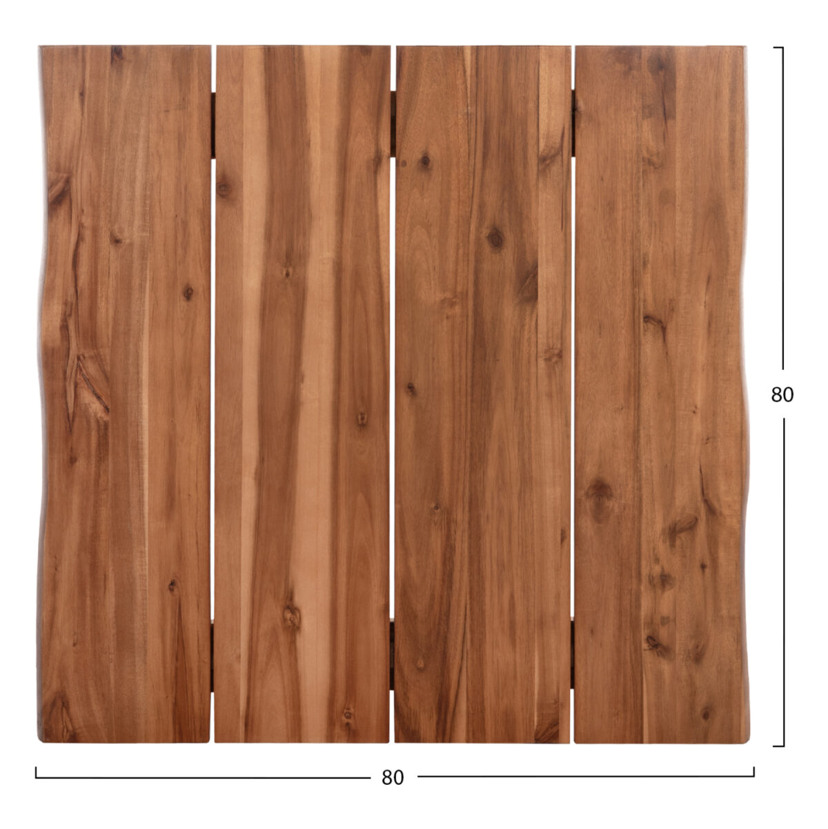 ΕΠΙΦΑΝΕΙΑ ΤΡΑΠΕΖΙΟΥ ΤΕΤΡΑΓΩΝΗ ΑΠΟ ΜΑΣΙΦ ΞΥΛΟ ΑΚΑΚΙΑΣ LH10.6300.01-- 80x80x3.5(πάχος) εκ. - Image 2