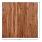 ΕΠΙΦΑΝΕΙΑ ΤΡΑΠΕΖΙΟΥ ΤΕΤΡΑΓΩΝΗ ΑΠΟ ΜΑΣΙΦ ΞΥΛΟ ΑΚΑΚΙΑΣ LH10.6300.01-- 80x80x3.5(πάχος) εκ. - Image 2