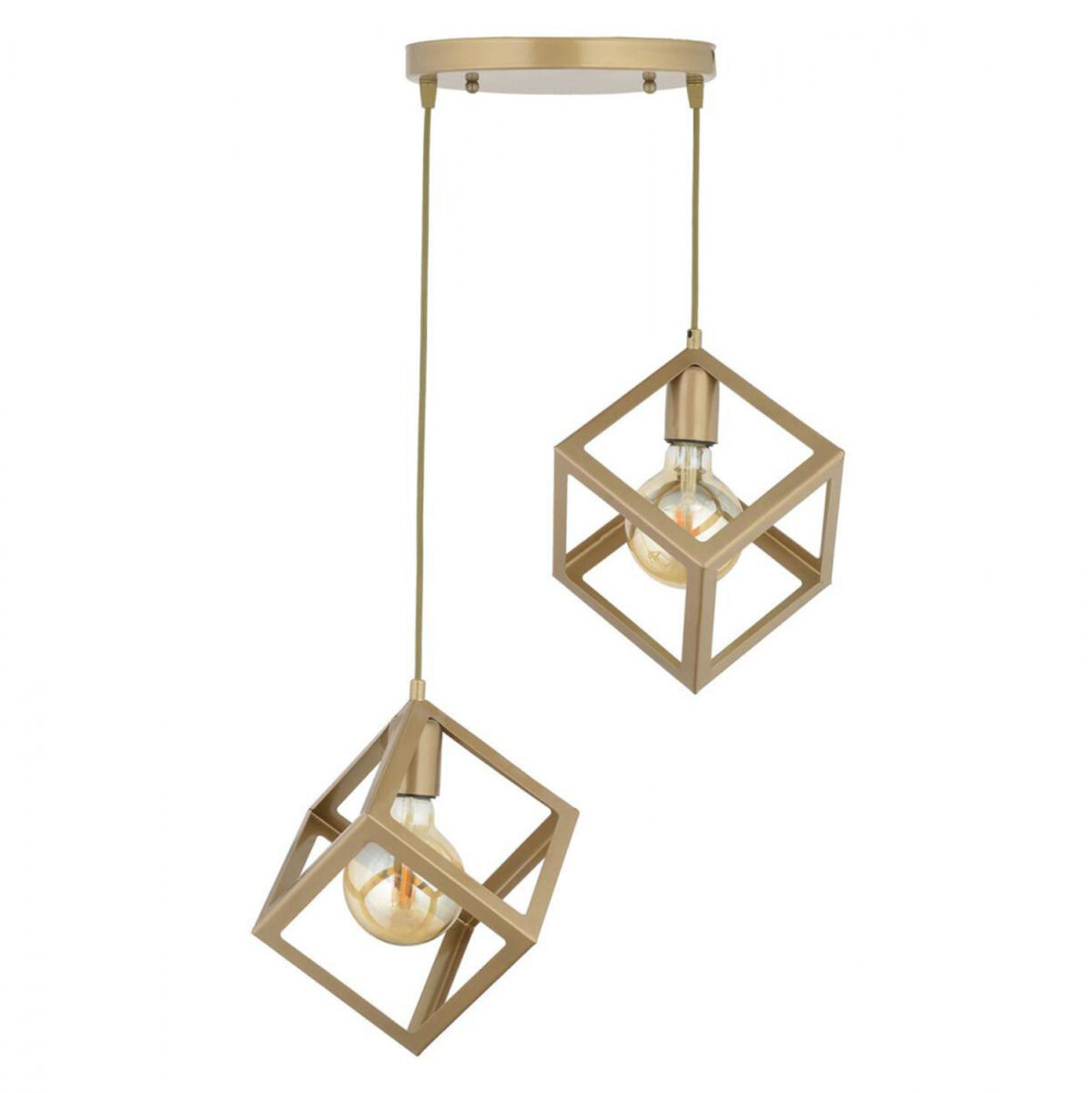 ΦΩΤΙΣΤΙΚΟ ΟΡΟΦΗΣ 2ΦΩΤΟ ΜΕΤΑΛΛΙΚΟ ΧΡΥΣΟ LH10.7420.02 35x80Υ εκ. - Image 1