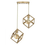 ΦΩΤΙΣΤΙΚΟ ΟΡΟΦΗΣ 2ΦΩΤΟ ΜΕΤΑΛΛΙΚΟ ΧΡΥΣΟ LH10.7420.02 35x80Υ εκ.