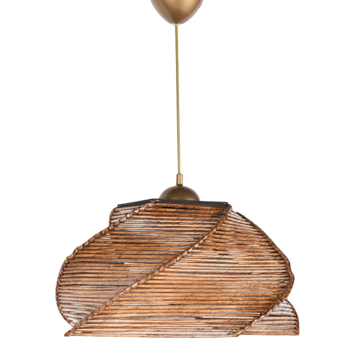 ΦΩΤΙΣΤΙΚΟ ΟΡΟΦΗΣ ΕΣΩΤΕΡΙΚΟΥ ΧΩΡΟΥ ΚΡΕΜΑΣΤΟ LH10.7367.02 ΑΠΟ ΞΥΛΟ ΚΑΙ BAMBOO ΚΑΡΥΔΙ 36x36x65Υ εκ. - Image 1