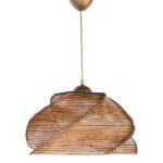 ΦΩΤΙΣΤΙΚΟ ΟΡΟΦΗΣ ΕΣΩΤΕΡΙΚΟΥ ΧΩΡΟΥ ΚΡΕΜΑΣΤΟ LH10.7367.02 ΑΠΟ ΞΥΛΟ ΚΑΙ BAMBOO ΚΑΡΥΔΙ 36x36x65Υ εκ.