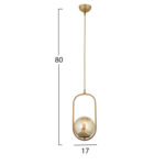 ΦΩΤΙΣΤΙΚΟ ΟΡΟΦΗΣ ΜΕΤΑΛΛΙΚΟ ΧΡΥΣΟ LH10.7386.02  17x80 εκ. - Image 2